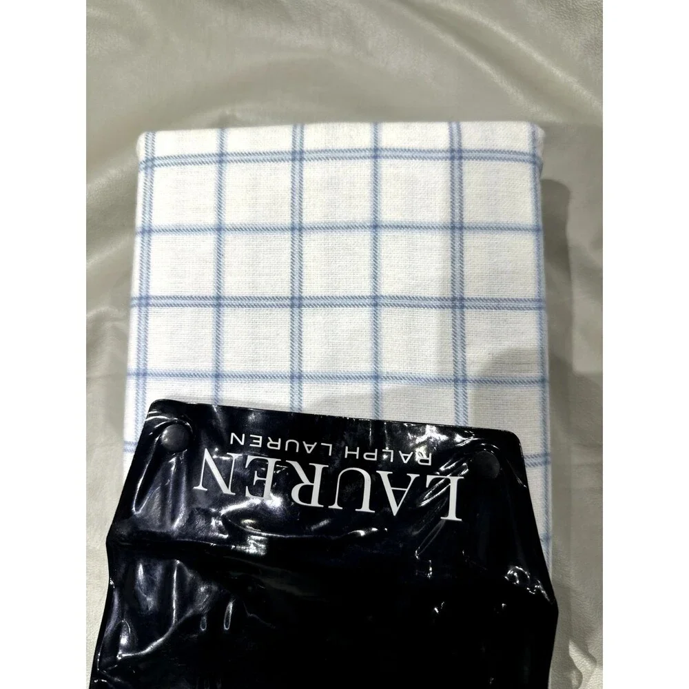 Lauren Ralph Lauren Flannel Pillowcases Millerton Blue Plaid Size King 20 x 40